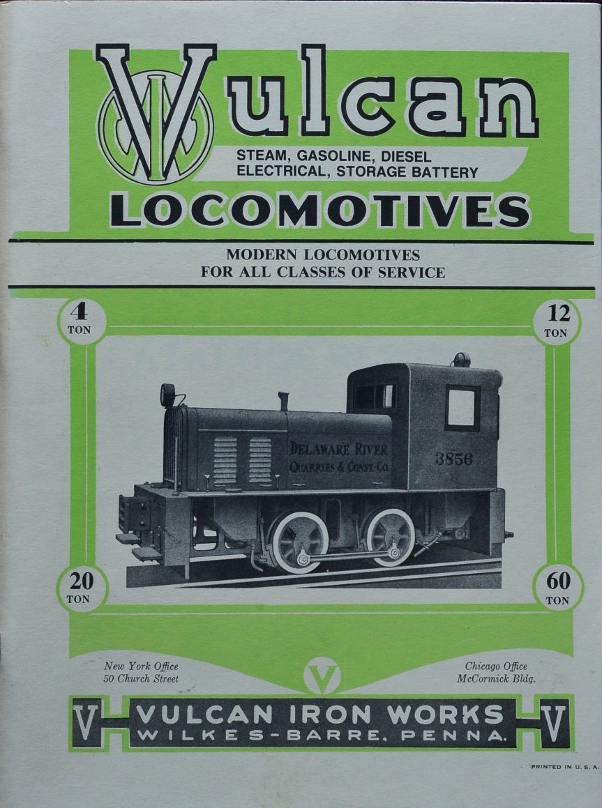 Vulcan Locomotives Catalogs Reprint