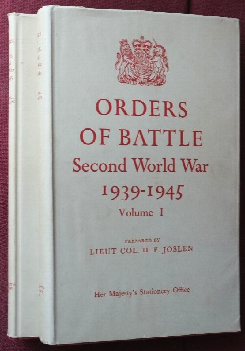Orders of Battle : United Kingdom and Colonial Formations and Units in the Second World War 1939 ...