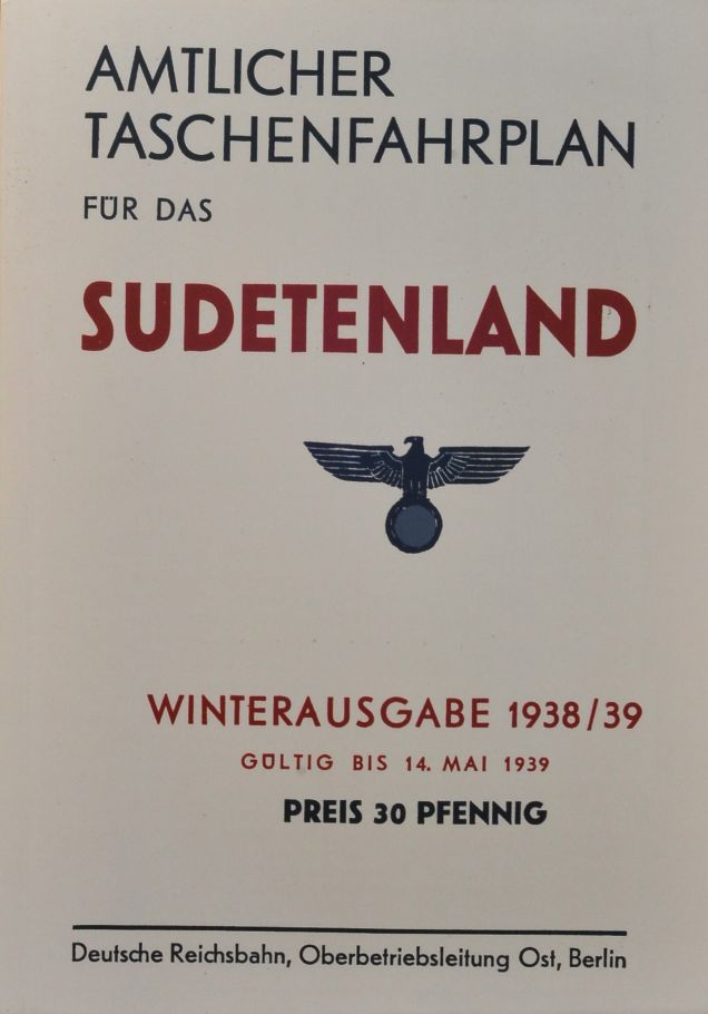 Amtlicher Taschenfahrplan fr das Sudetenland Winterausgabe 1938/39
