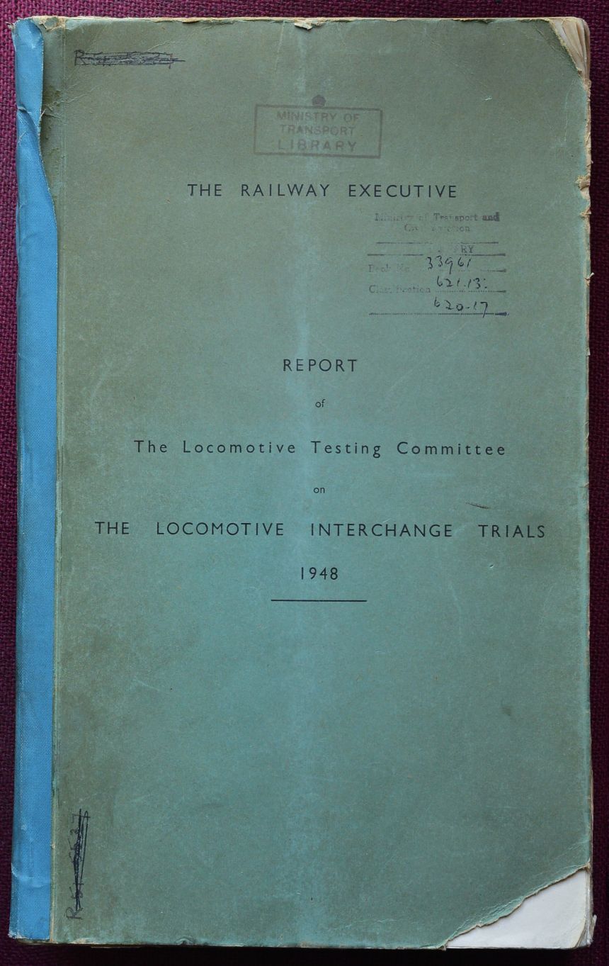 Report of the Locomotive Testing Committee on The Lococmotive Interchange Trials 1948