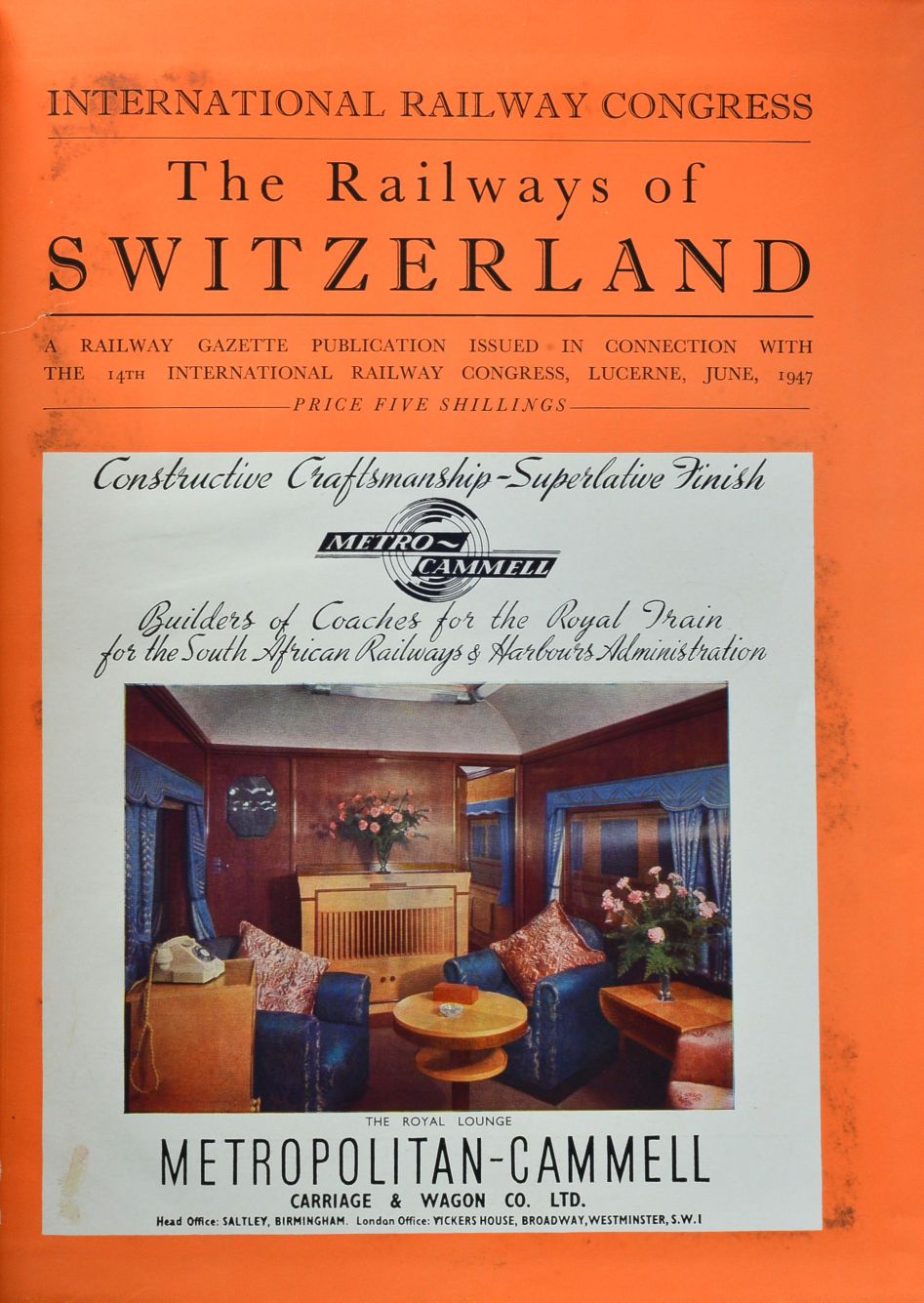 Railway Gazette : Special Number - The Railways of Switzerland
